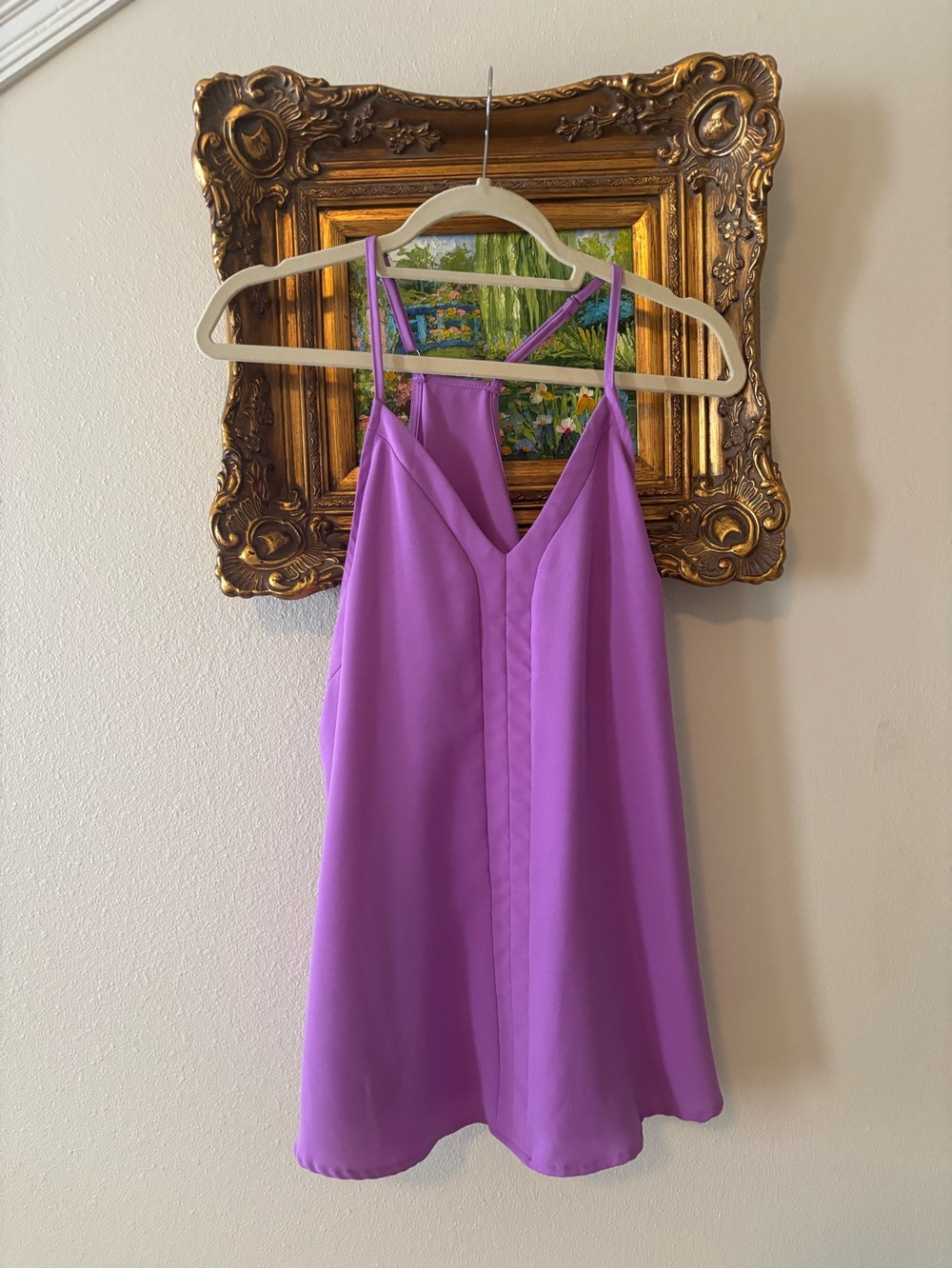 Lilac Purple V-Neck Spaghetti Strap Camisole